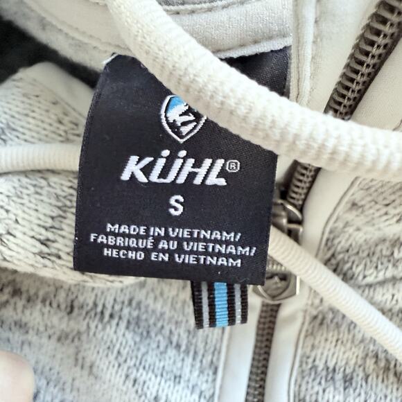 Kuhl Fleece Jacket Womens Small Light Gray Ascendyr Hooded Hiking Full Zip Gorp - Picture 9 of 14